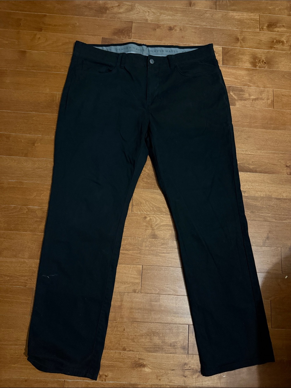 Denver Hayes Black Straight-Leg Pants 40x32